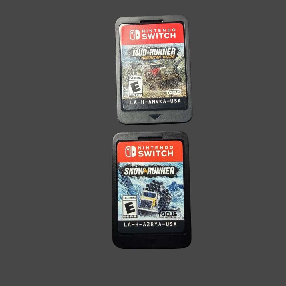 Nintendo Switch MudRunner American Wilds & SnowRunner Game Cartridges Lot